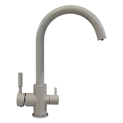 Смеситель для кухни GOLDEN FOX Kitchen Pro серый с выходом для питьевой воды 388 мм 11027-FOX