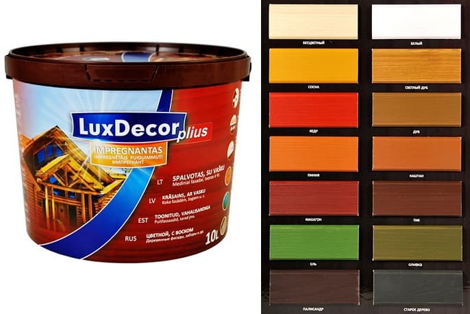 Пропитка для дерева LuxDecor plus акриловая дуб 1л*** 