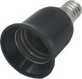 Переходник-разветлитель с цоколя Е14 на Е27 65х40мм черный A4T17BEAY