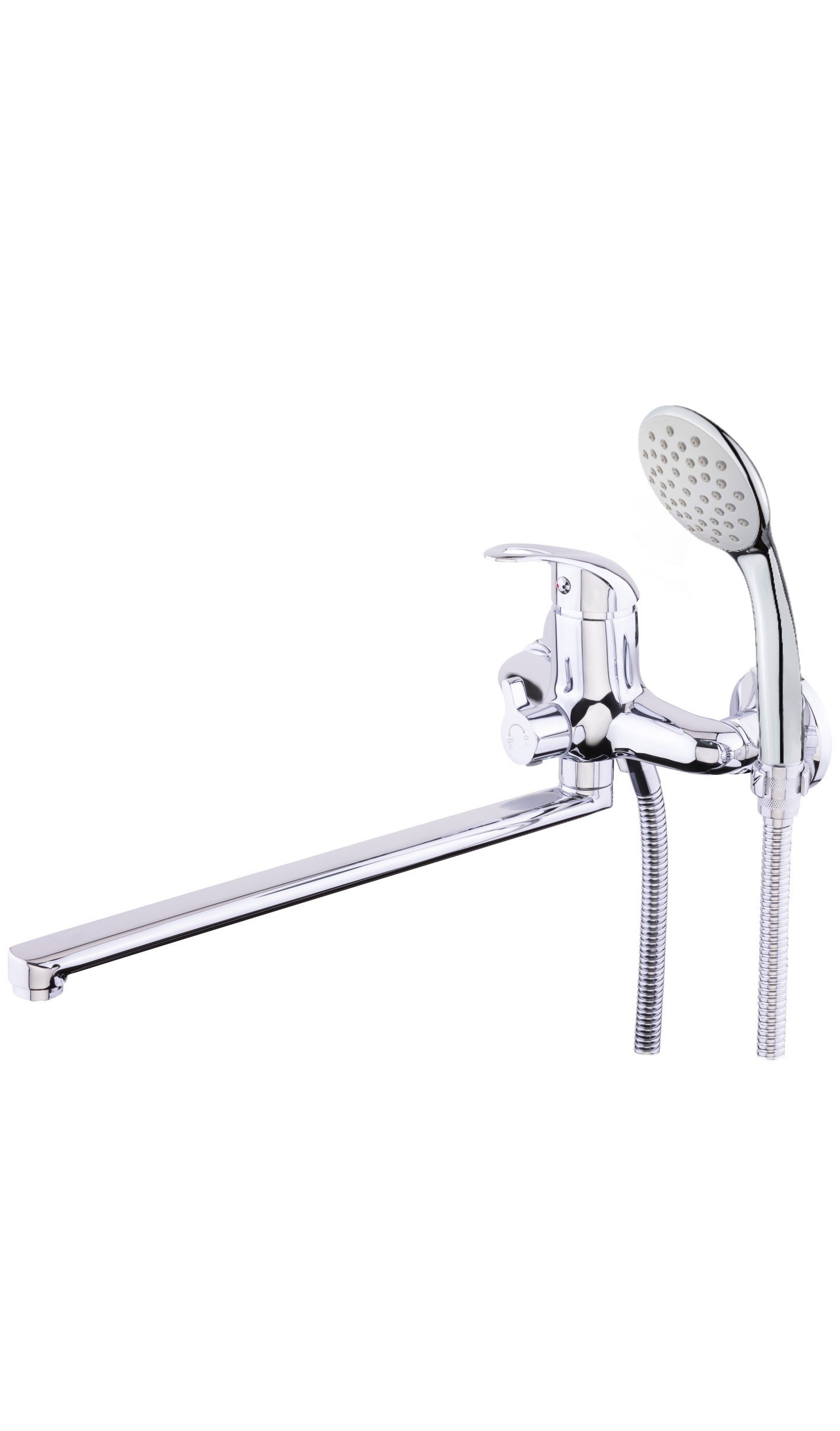 Смеситель для ванны RUSANT латунь,хром,картридж D35,излив L-обр. 35 см. мет. держ. RV1523511-0117