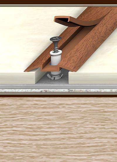 Порог с монт. каналом "Идеал" ПМК 42мм 0,9м, 213 Дуб северный