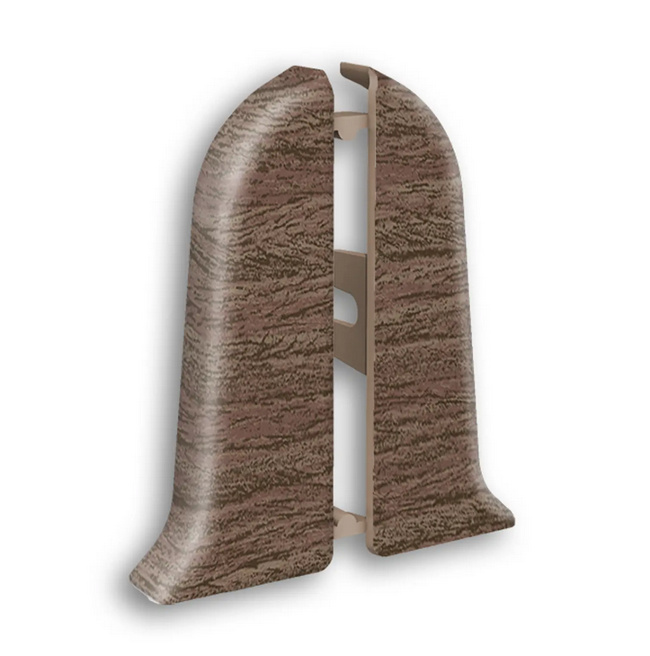 Торцевые (пара) для плинтуса "Идеал Классик" 55мм, 292 Орех миланский