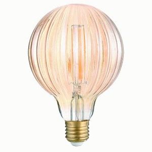 Лампа светодиодная E27 General LOFT шар G95S 8W 4500K дневной свет 95x136 золото полосы 661401/ 958