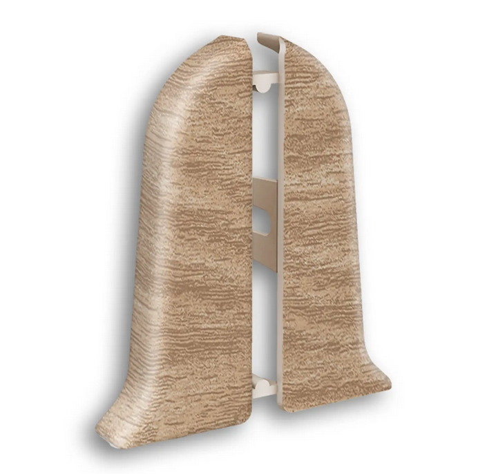 Торцевые (пара) для плинтуса "Идеал Классик" 55мм, 203 Дуб беленый