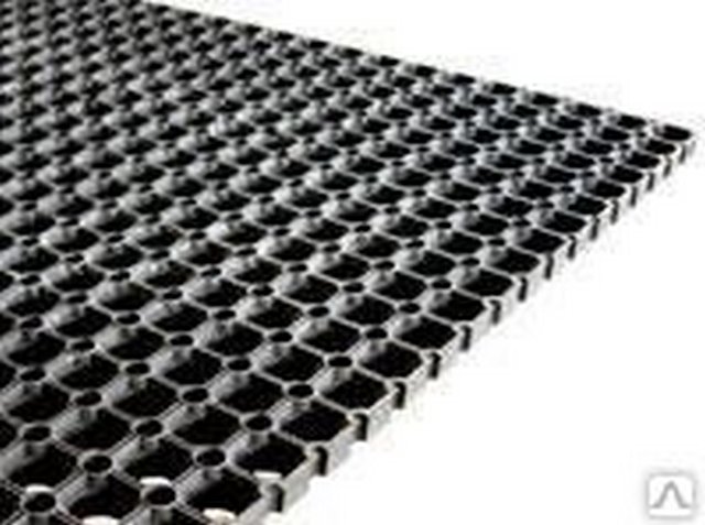 Коврик придверный ячеистый 100х150х1,6см черный HM-5006