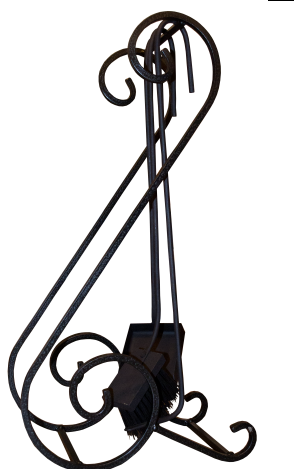 НАБОР КОВАННЫЙ ЭКОНОМ №2 (СТОЙКА,СОВОК,КОЧЕРГА) АРТ.НЭ2