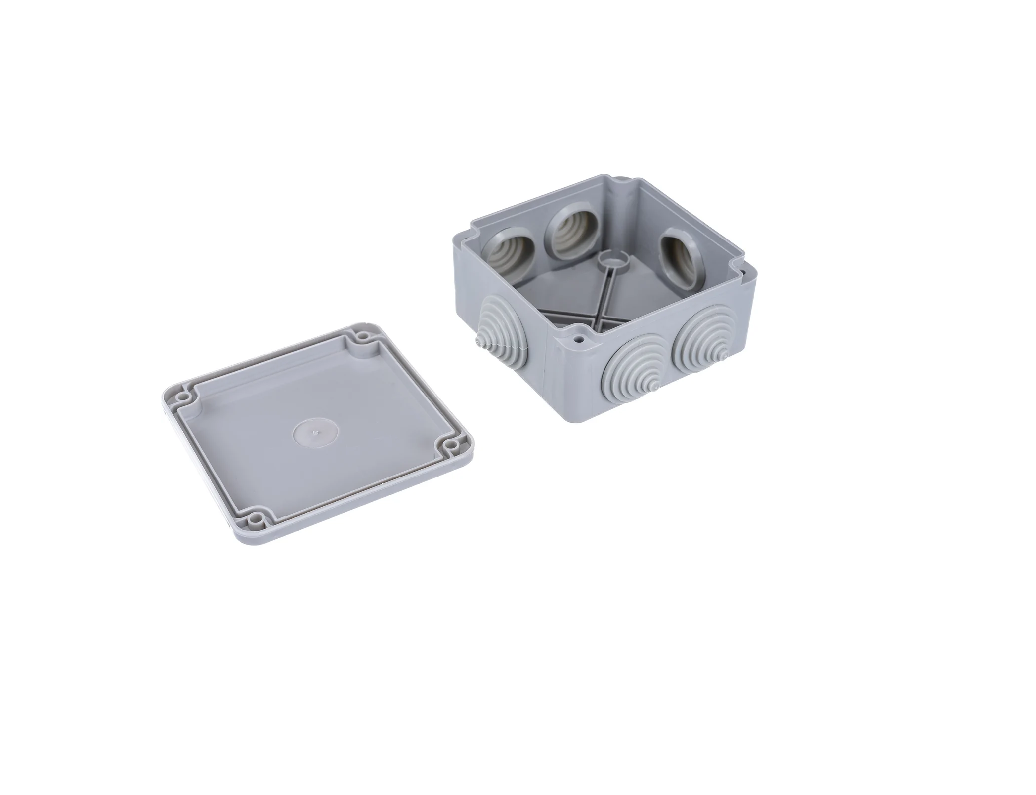 Коробка распаячная наруж. Iek 100х100х50мм квадр. (6 каб ввод) арт.41233