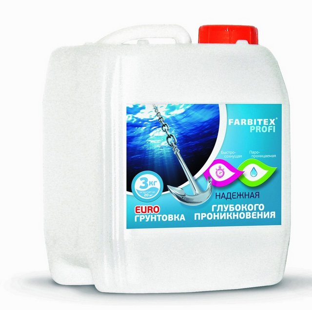 Грунтовка акриловая FARBITEX PROFI глубокого проникновения 10кг