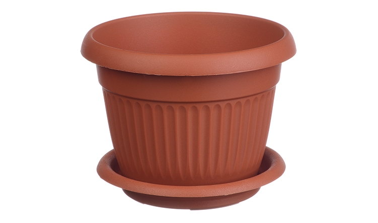 КАШПО М-ПЛАСТИКА "ЛИВИЯ" ТЕРРАКОТОВЫЙ С ПОДД. D320ММ/11Л М-П /М3022/