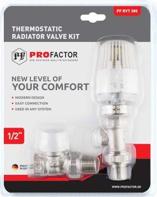 КОМПЛЕКТ ТЕРМОСТАТ.Д/РАДИАТОРА ПРЯМОЙ 1/2" PF RVT 38523-530- купить в АПлайн