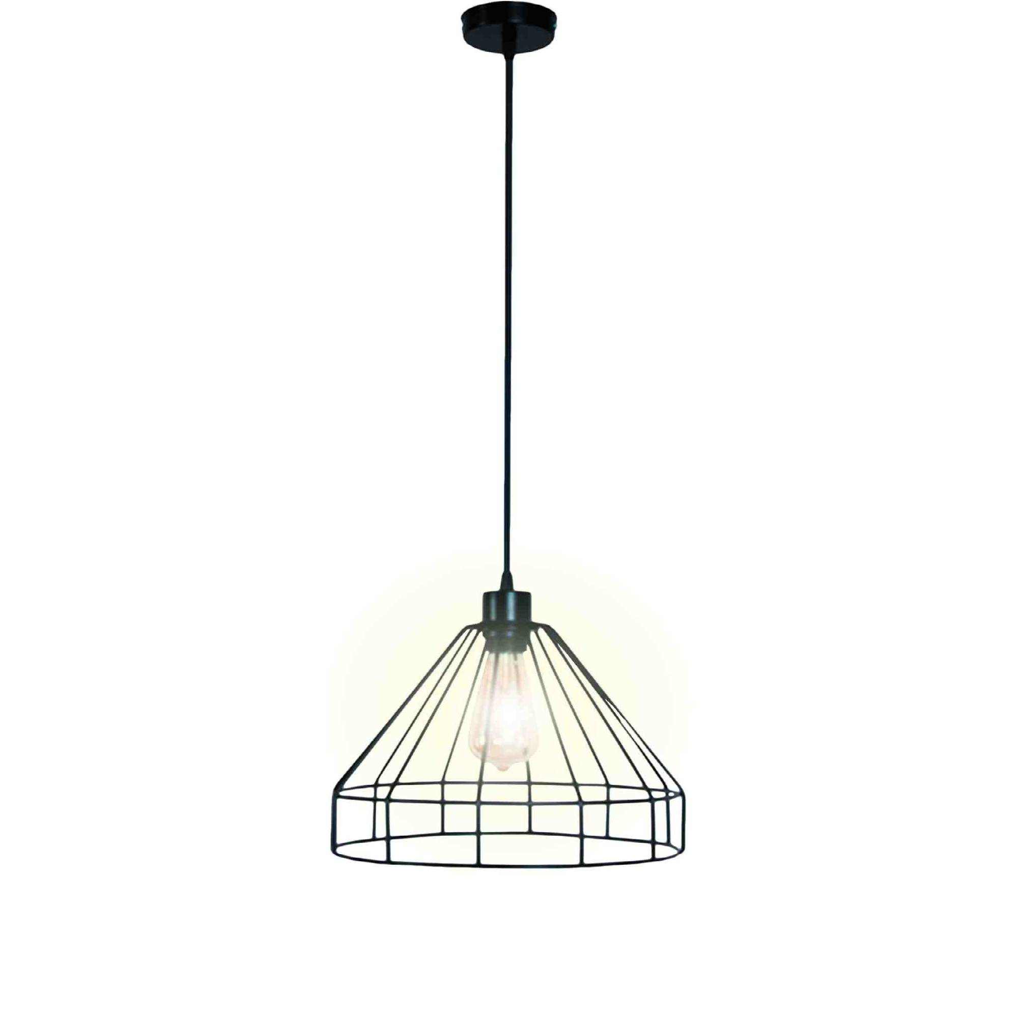 Светильник подвесной APEYRON Лефибра черный металл Е27 шнур 800мм 300х250мм 14-40