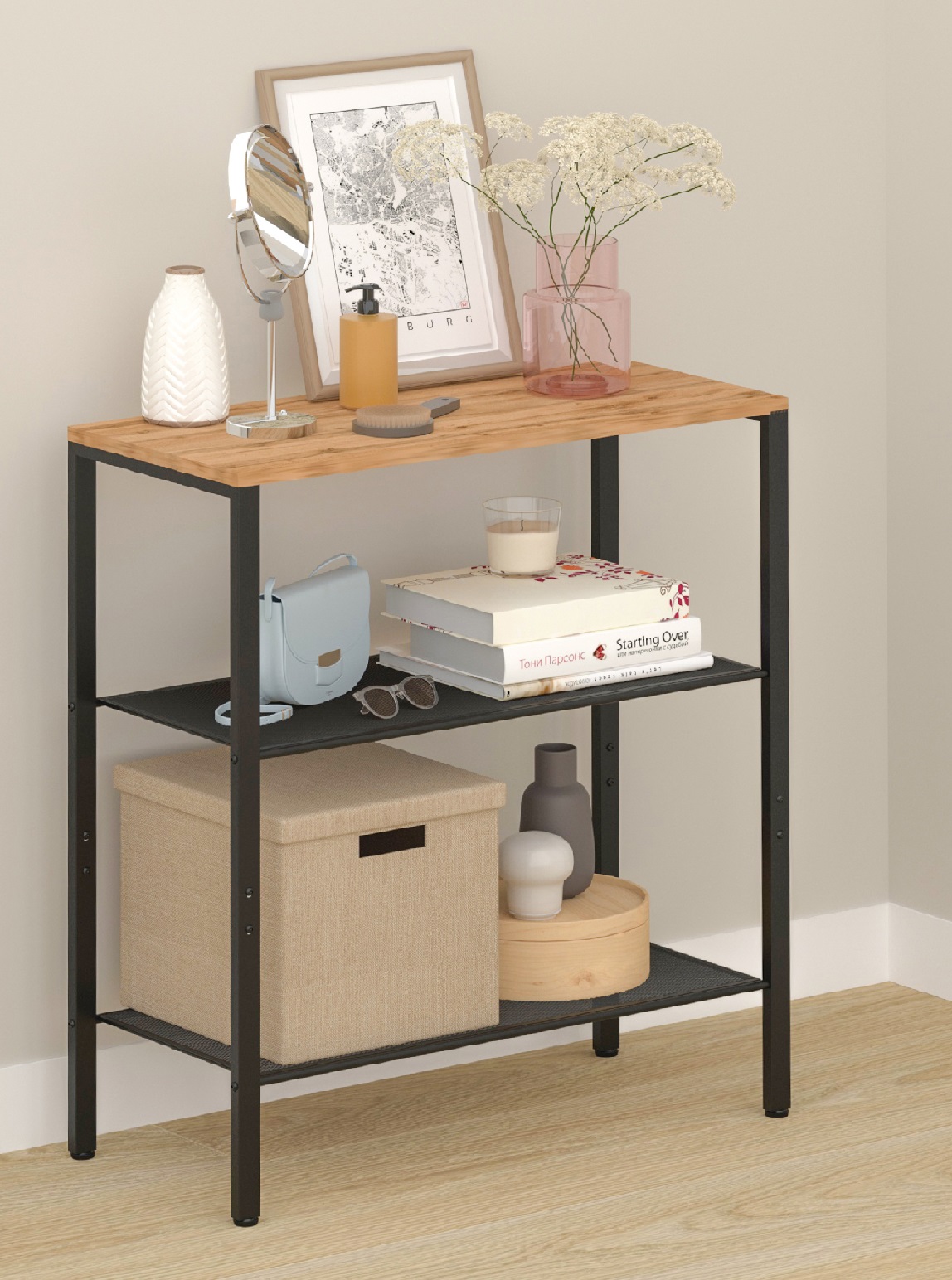 Стеллаж метал. ТОРОНТО 23 черный СТТ23  Ч