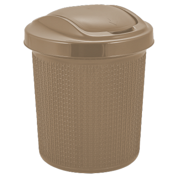 Контейнер для мусора пласт. AJUR SOUL12л кофейный SV4065КФ