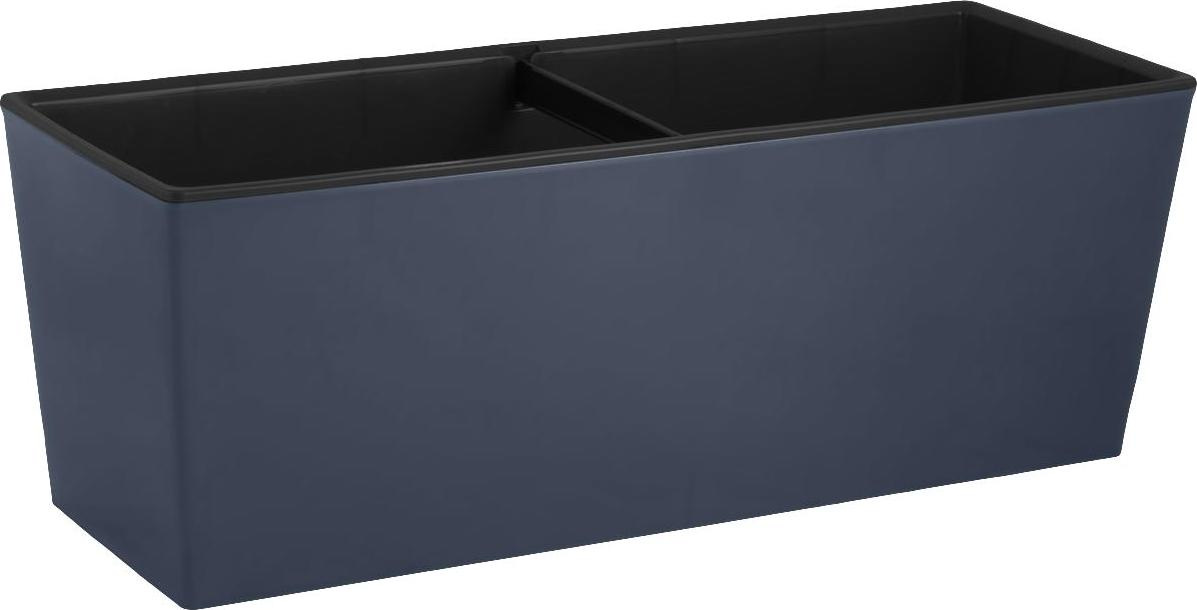 Ящик балконный пласт. InGreen London Cube 40см с дренажной вставкой вулканический серый IG780510026IG780510026- купить в АПлайн