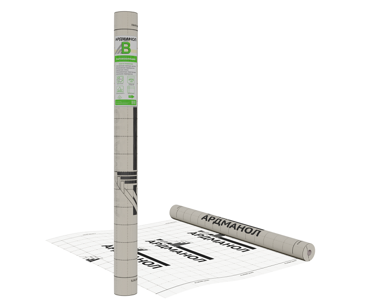 Изоляционный материал "Ардманол" B пароизоляция (55гр/м2) 60м2