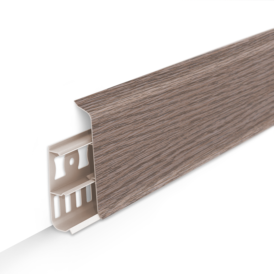 Плинтус ПВХ 2,2м П85 "Деконика", 215 Дуб снежный