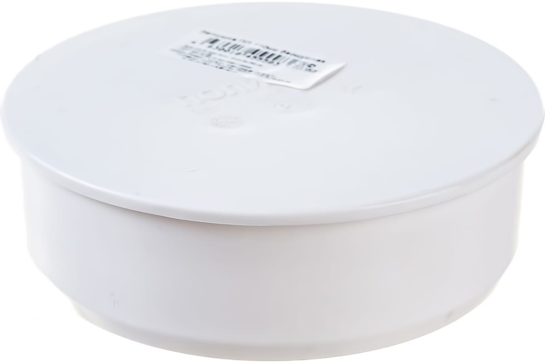 Заглушка белая малошумная канализация d50