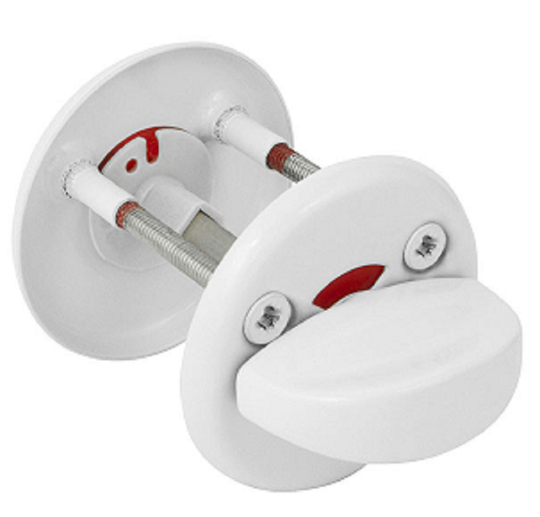 Накладка под фиксатор белая 0350 WC W легкие двери круглая (ручка поворотная) - 6-062 - купить в АПлайн