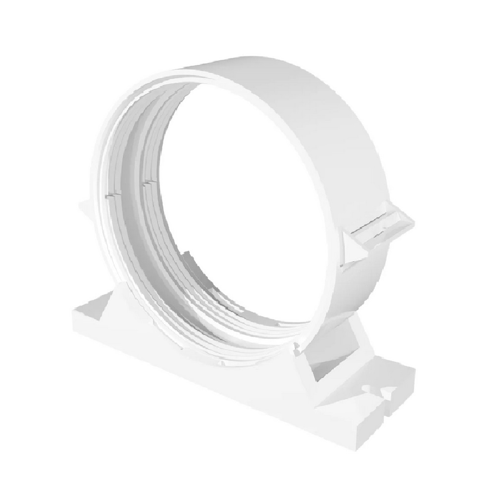 Держатель круглого канала "ERA" белый D125 мм с уплотнителем 12,5ДСКП