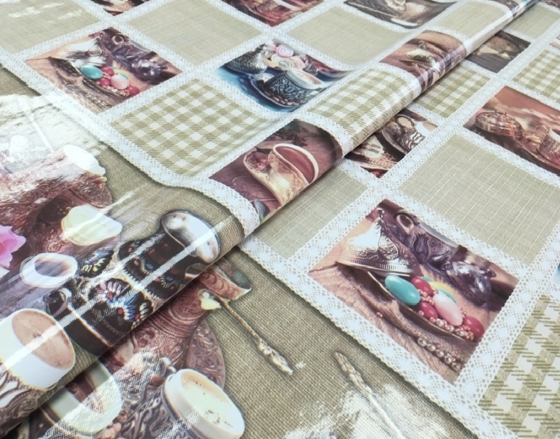 Клеенка ГЛЯНЕЦ на тканевой основе 1,37х20м STS2434-1 21578