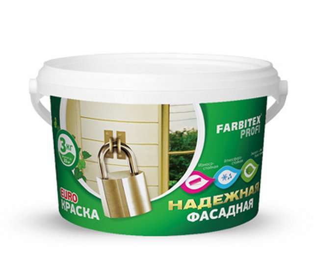 Краска в/д FARBITEX ПРОФИ фасадная акриловая 7кг