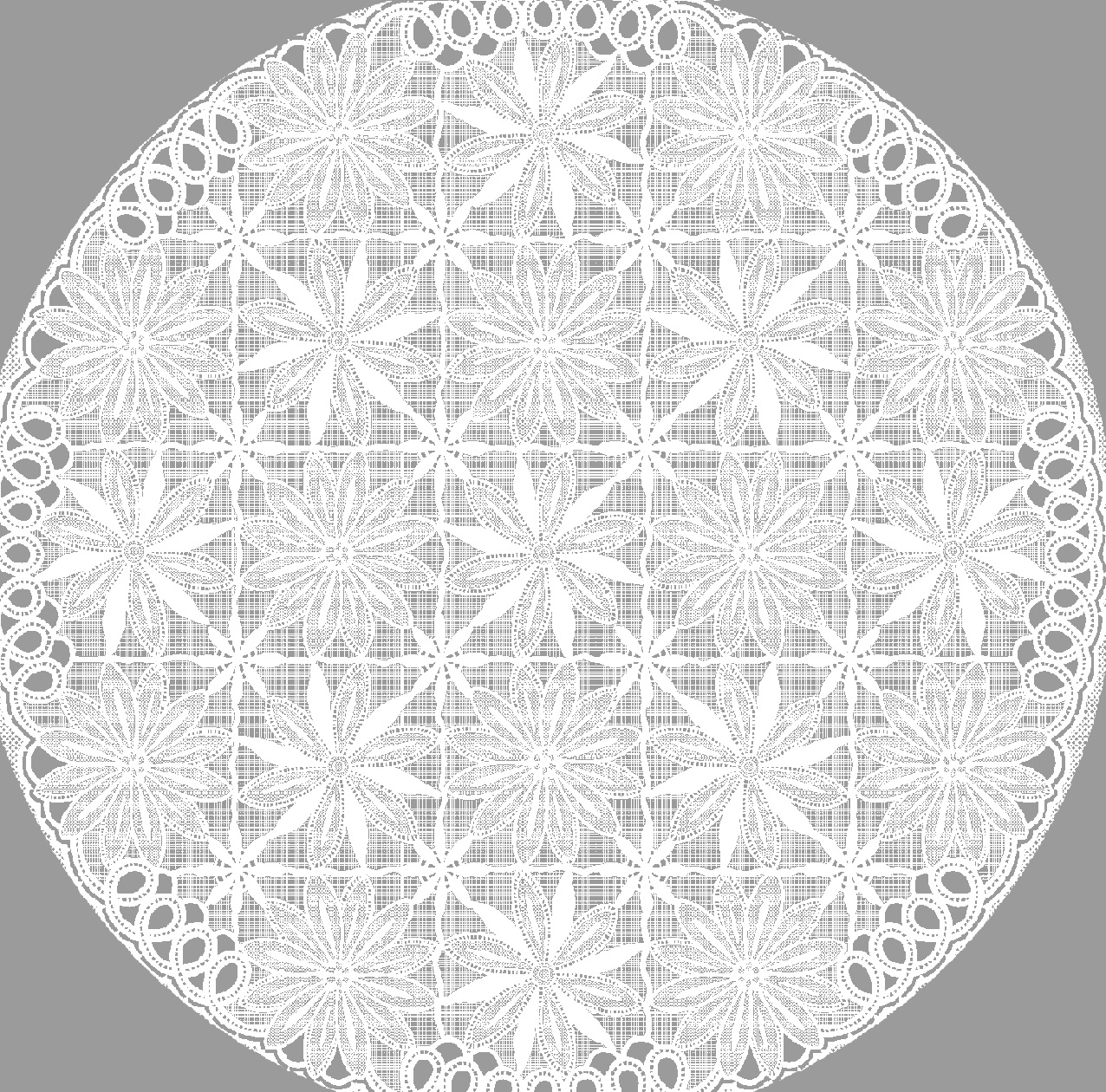 Салфетка GRACE ЛЕЙС круглая белая 30х30см в ассорт. LO-1007PU