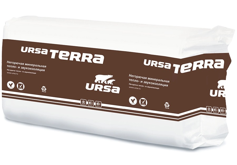 Утеплитель "Ursa" TERRA 37 PN 1200х610х50мм / 17,568м2 - 0,8784м3 / 24 плиты / 2096489