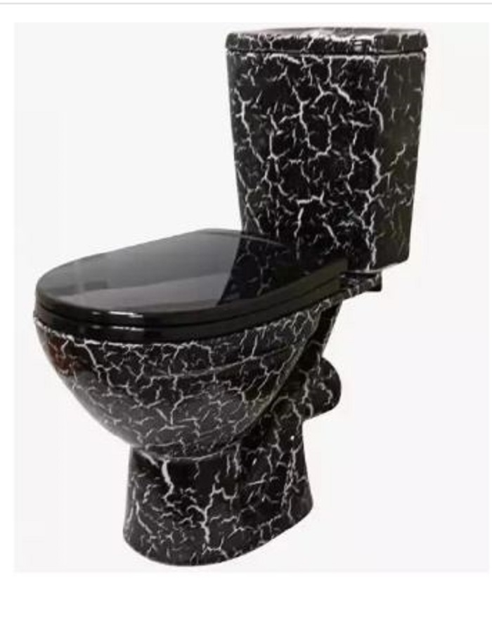 Унитаз-компакт "СОЛО" ROSA черный кракелюр ниж. подв. прямой выпуск с арматурой и сиденьем (г.Киров)047583- купить в АПлайн