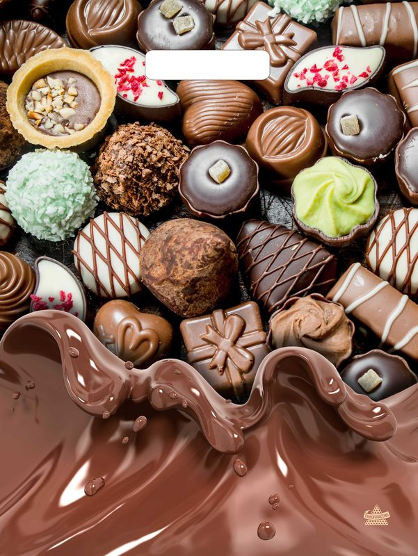 Пакет вырубной Шоколадные конфеты ламинированный 40х31см 16260