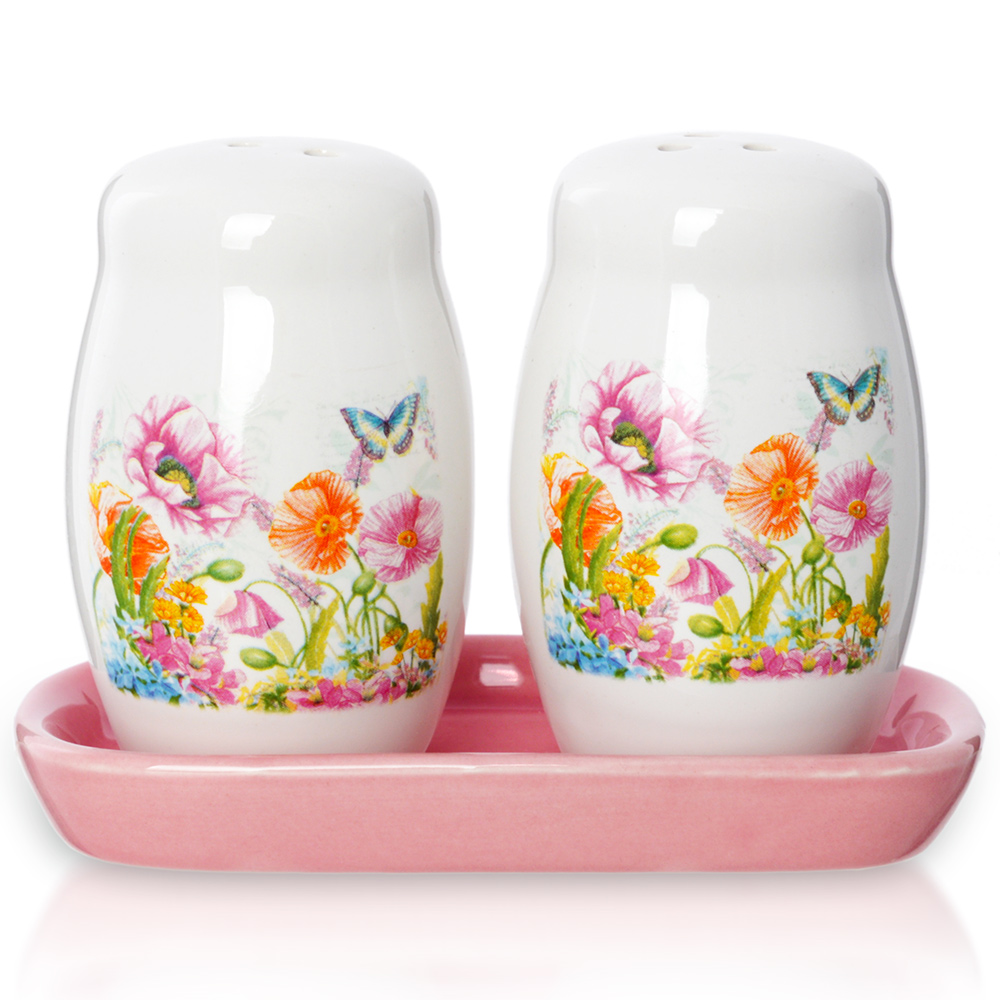 Набор для специй керам. Полевые цветы 3 предмета ЭТ-76210