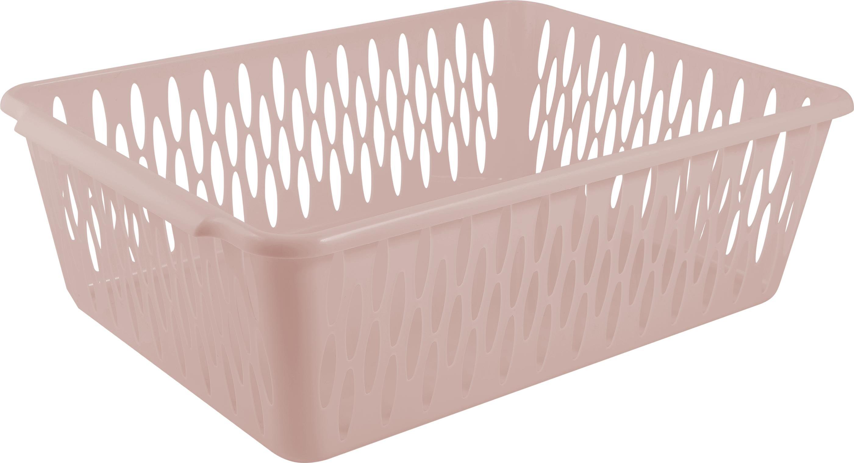 Корзина для хранения пласт. Лайт L 38х27,5х12см бежевый топаз KL201410005KL201410005- купить в АПлайн