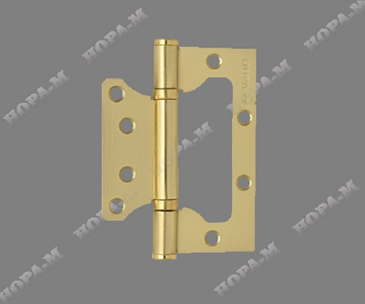 Петли "Нора" 800-4 100х75х2,5мм /2шт./мат. латунь (б/врез)