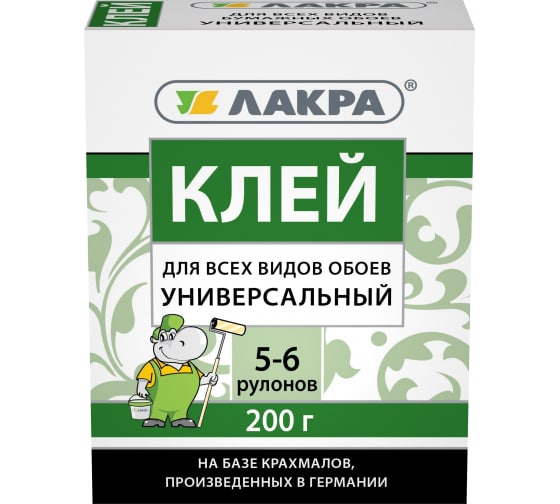 Клей обойный ЛАКРА универсальный 200г Лк-00003799Лк-00003799- купить в АПлайн