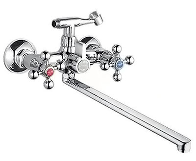 Смеситель для ванны GOTA ROCIO Kreshel с 2-мя рукоятками с изливом F-40см G314910 