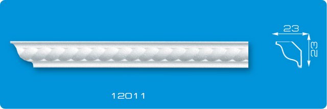 Плинтус потолочный инжекционный "Лагом" №12011 1,3м DISN-112011-WH-0130