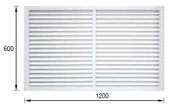 РЕШЕТКА РАДИАТОРНАЯ (ДЕКОРАТИВНАЯ) 600Х1200ММ ЯСЕНЬ СЕРЫЙ