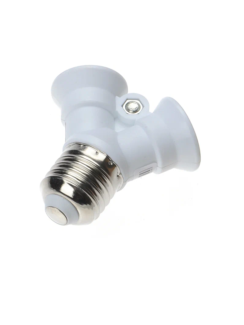 Переходник-разветлитель с цоколя Е14 на 2хЕ14, 72Х67мм, белый F4T24WEAY /605