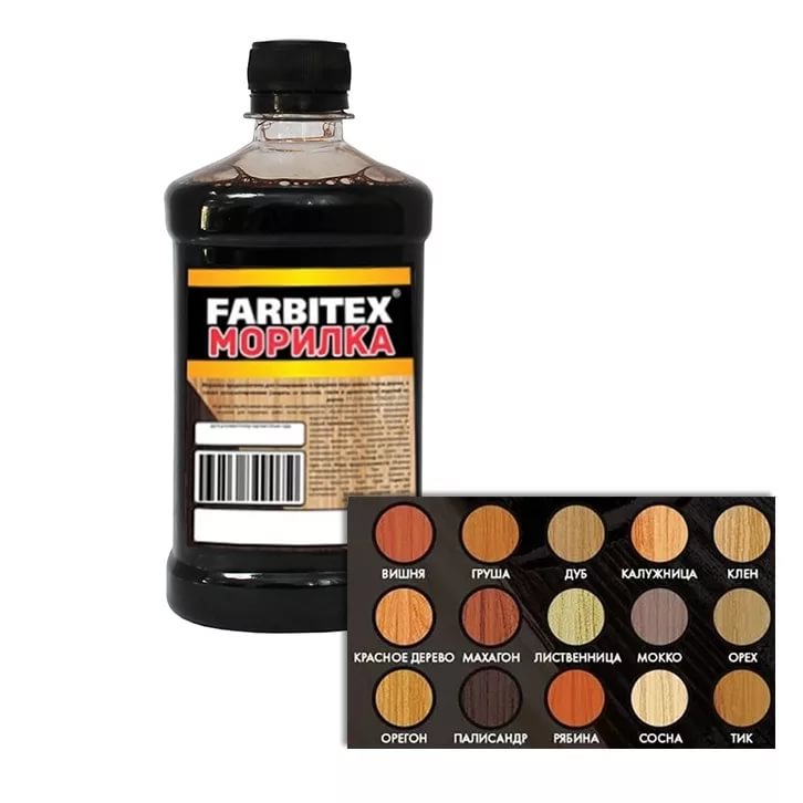 Морилка деревозащитная водная FARBITEX мокко 0,5л4100008064- купить в АПлайн