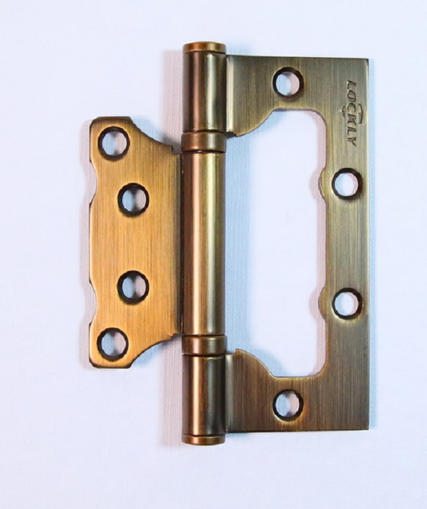 Петля накладная (бабочка) "LOCKLY" 100*75*2,5 матовый золотистый кофе (2шт)