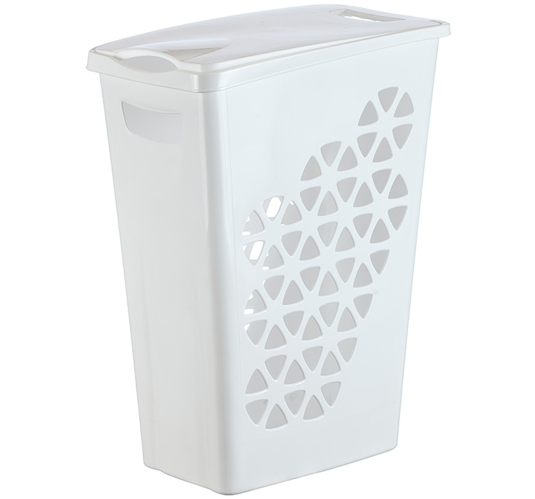 КОРЗИНА Д/БЕЛЬЯ ВЕНЕЦИЯ УЗКАЯ БЕЛАЯ /М2604/