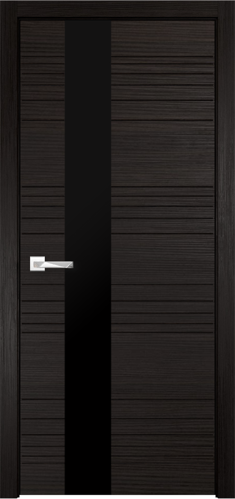 Дверное полотно "Next" Новелла 1 600х2000 Венге (Лакобель черное), Экошпон1- купить в АПлайн