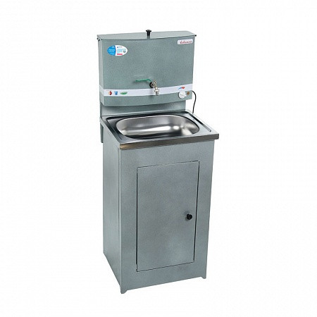 Умывальник дачный "Акватекс" металл. 500х430 аквамикс (без ЭВН-20л +мойка пласт.) в коробе