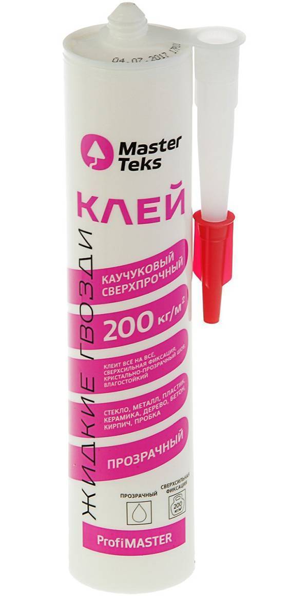 Клей каучуковый MasterTeks PM жидкие гвозди сверхпрочный прозрачный 200кг/м2 300мл /9752868/
