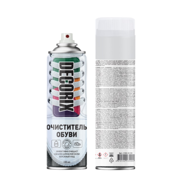 Очиститель для обуви с активной пеной Decorix с колпачком-щёткой, 335 мл