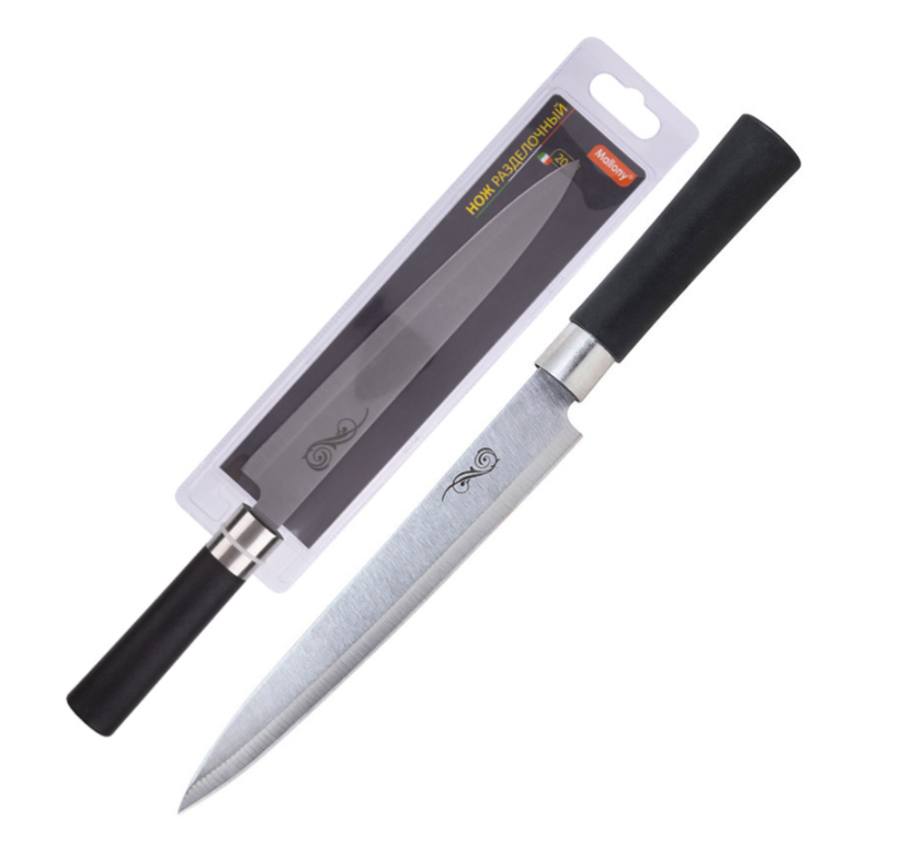 Нож кухонный разделочный MALLONY MAL-02Р 20см с пластиковой ручкой 985373985373- купить в АПлайн