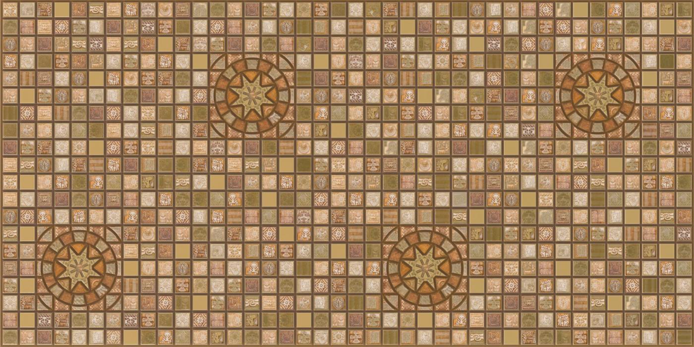 Панель декоративная ПВХ Мозаика медальон коричневый 33к 480х957мм