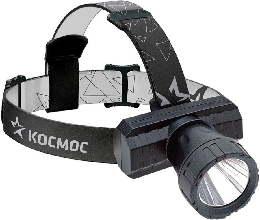 ФОНАРЬ НАЛОБНЫЙ КОСМОС KocAcHead (акку) 1св/д XPE 3W(180lm), черный/пластик, BL /732/
