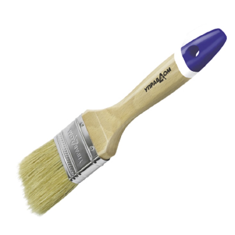 Кисть плоская "Управдом" 50 мм (нат.щетина / дер.ручка) 013111-050
