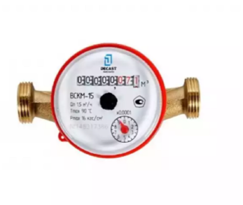 Счетчик воды Декаст ВСКМ-15 универсальный 110мм,без штуцеров 078060