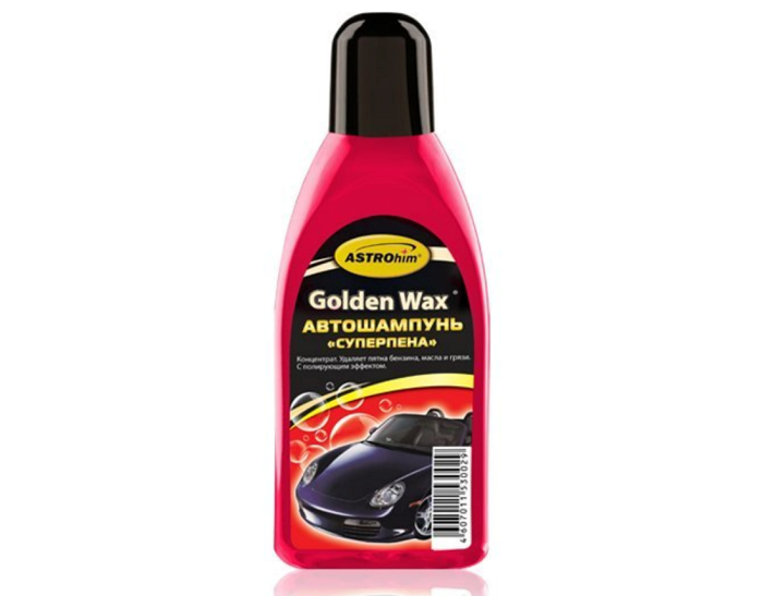 Автошампунь для ручной мойки АСТРОХИМ Golden Wax концентрат 0,5л /AC305AC305- купить в АПлайн
